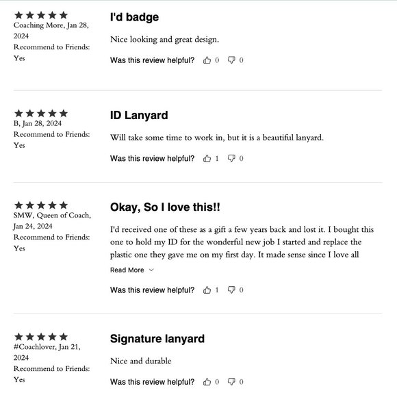 🌸 Coach Black Signature Crossgrain Leather Id Lanyard w/ Card Slots NWT - Picture 13 of 17